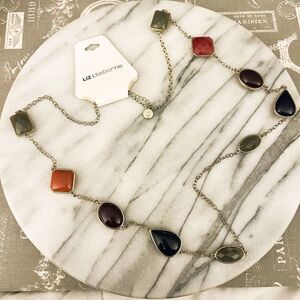Liz Claiborne Necklace | Multicolor‎ Statement | Long | NWT